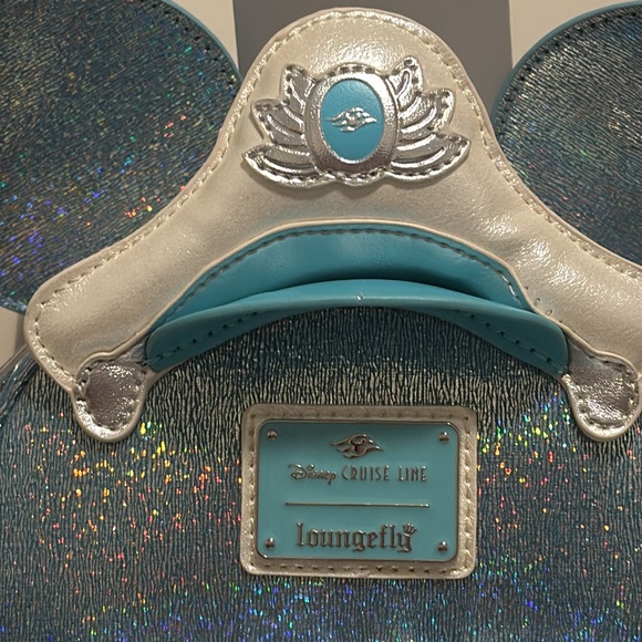 NEW Disney Cruise Line 25th Anniversary Shimmering Seas Loungefly Mini Backpack - Picture 7 of 10